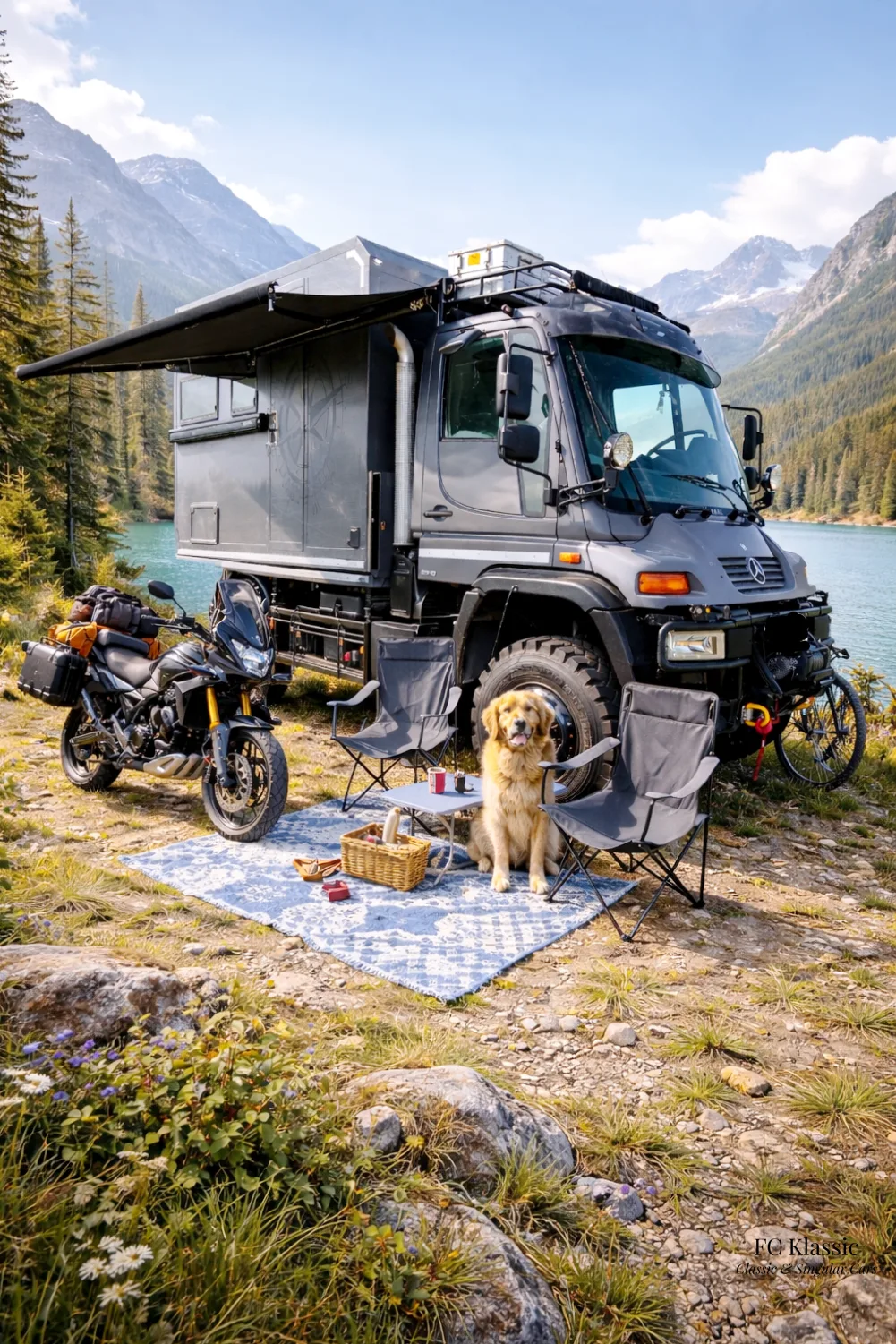 Mercedes Benz Unimog 4x4 (Camión Vivienda) U500 Expedition CAMPER Overland — 198.250 km — 6 cilindros, 6300 CC, Diesel — 286 CV — Valencia, Spain.